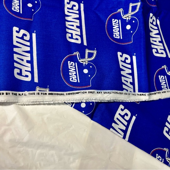 2 Pieces of Licensed New York Giants Cotton Fabric - Picture 4 of 6